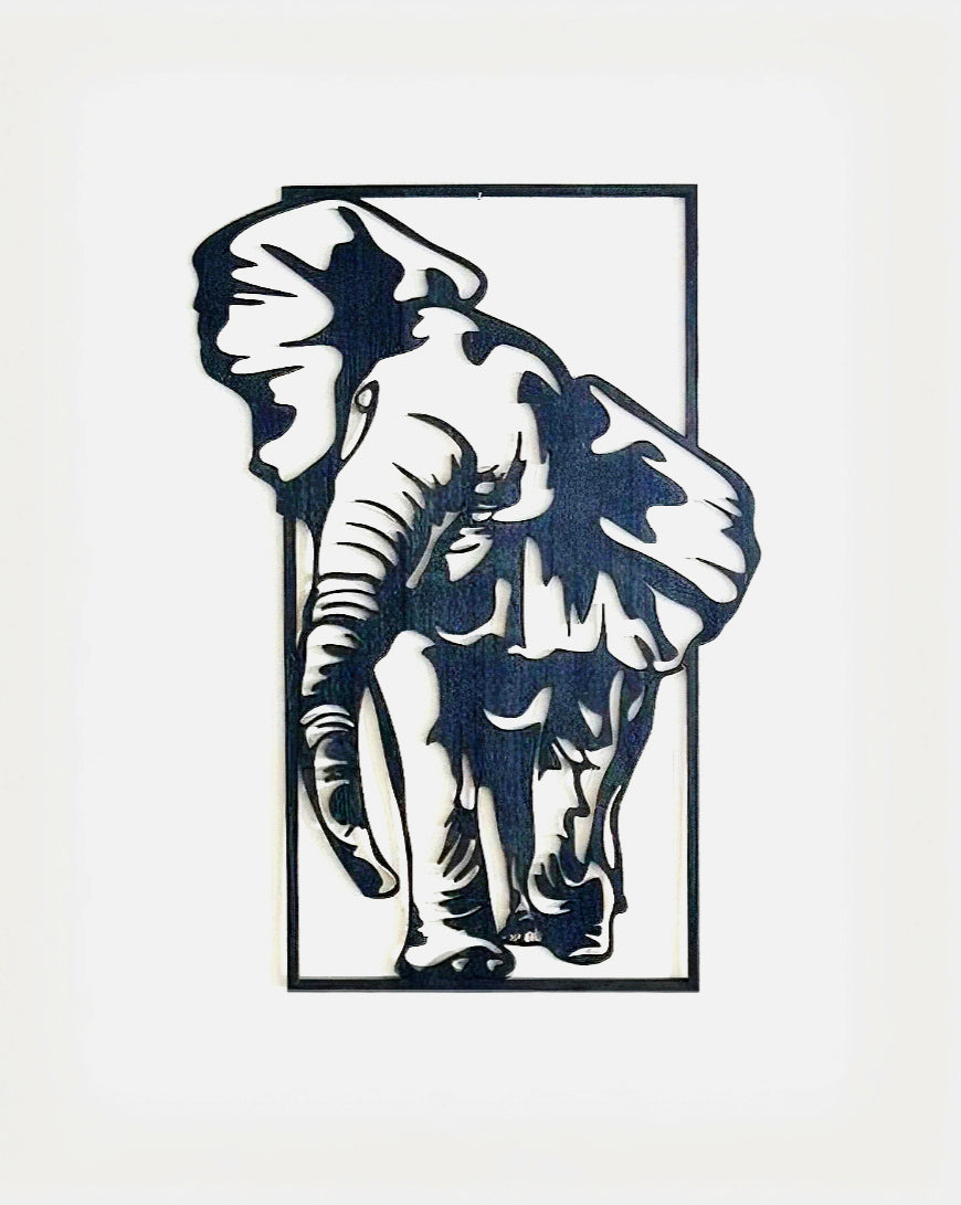 Décoration murale en bois - Éléphant