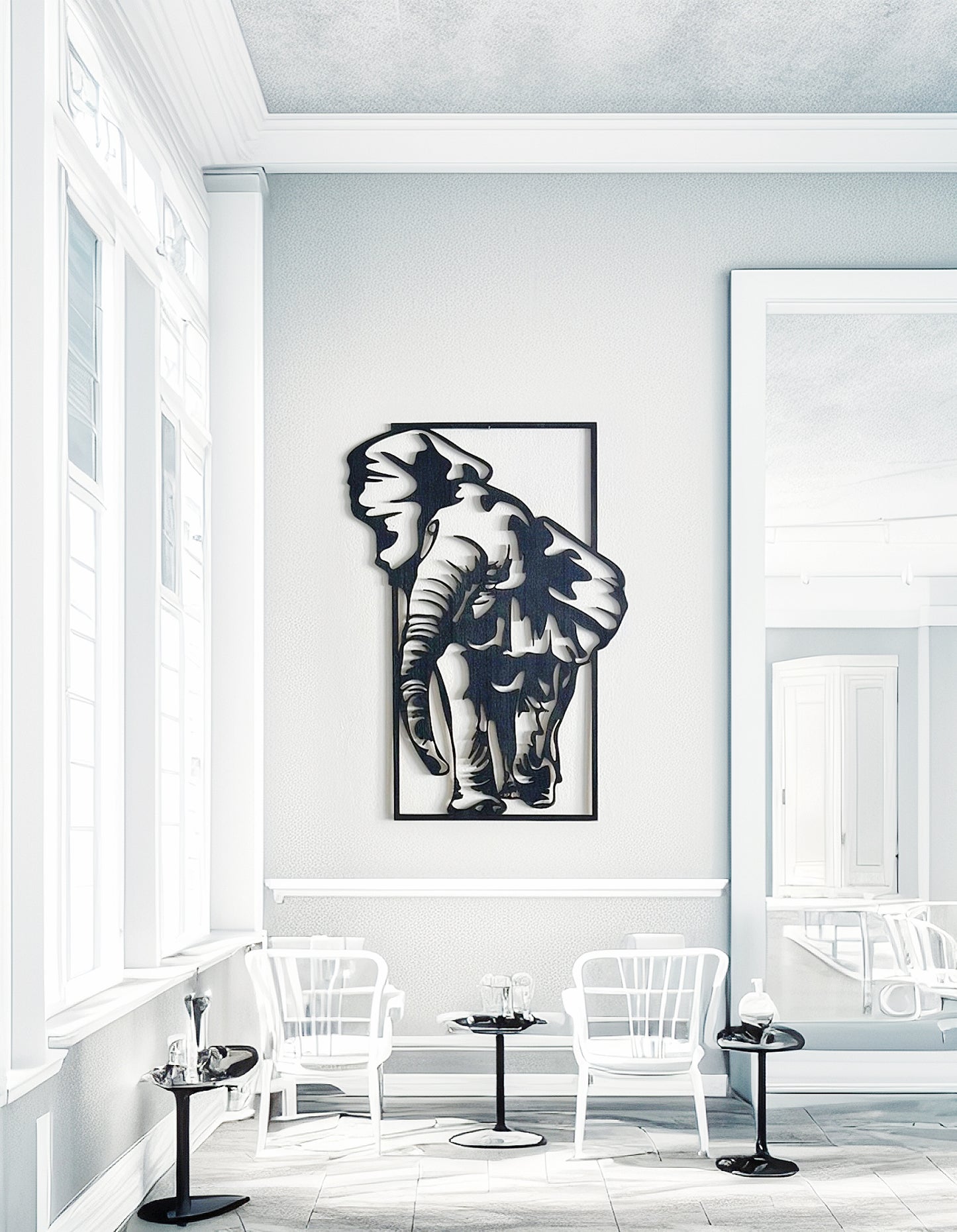 Décoration murale en bois - Éléphant