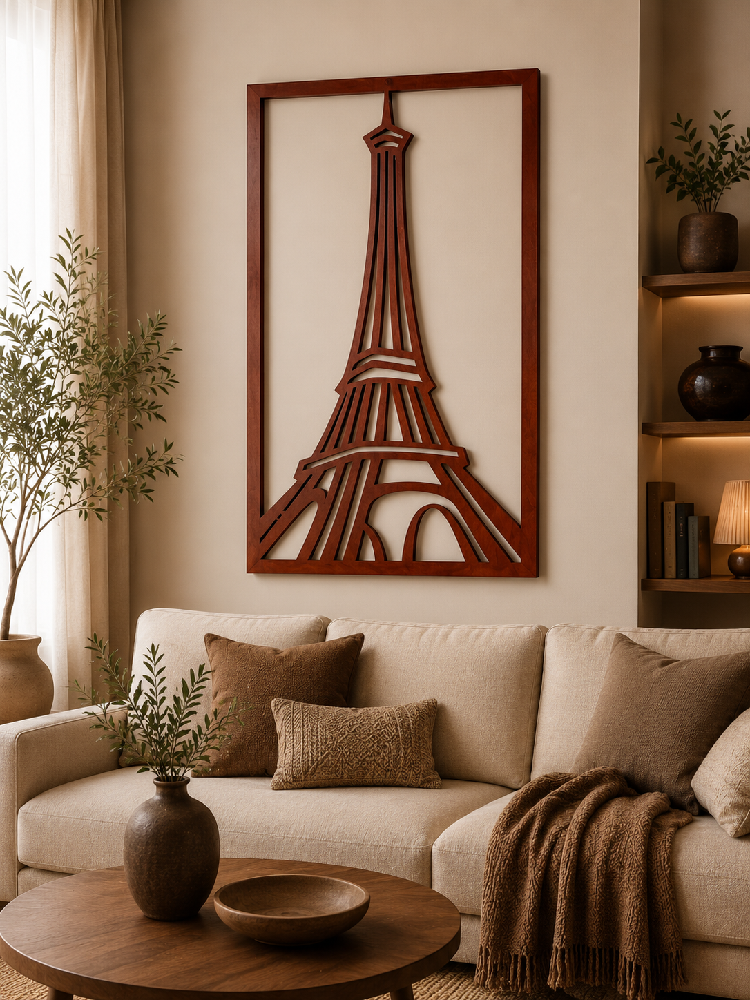 Tour Eiffel Contemporaine – Décoration murale en bois