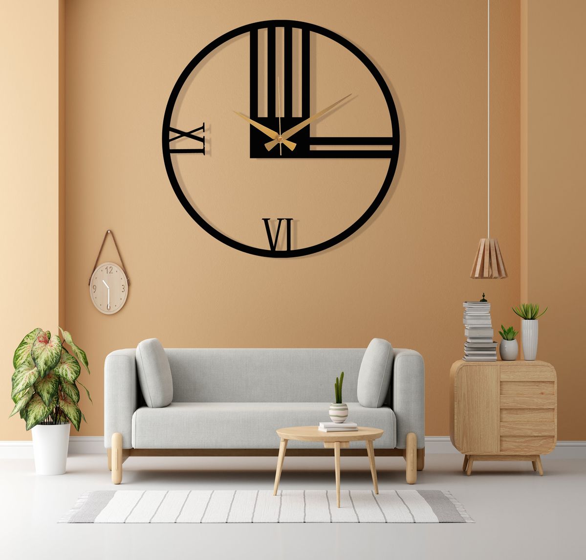 horloge Mural Design Moderne en bois