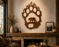 Tableau mural en bois - Ours Majestueux