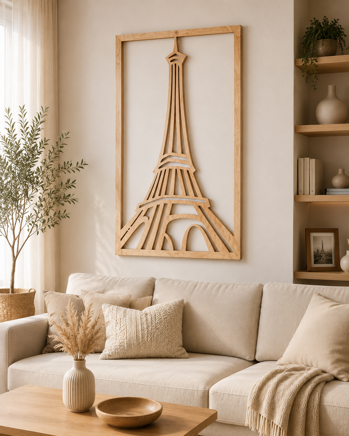 Tour Eiffel Contemporaine – Décoration murale en bois