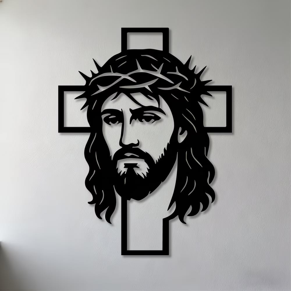 Le Christ Couronné – Décoration murale en bois