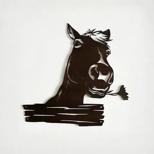 Tableau Cheval avec Rose