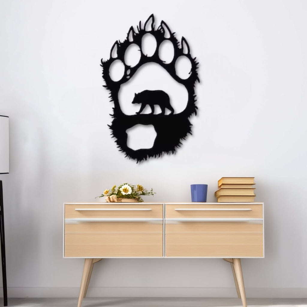 Tableau mural en bois - Ours Majestueux
