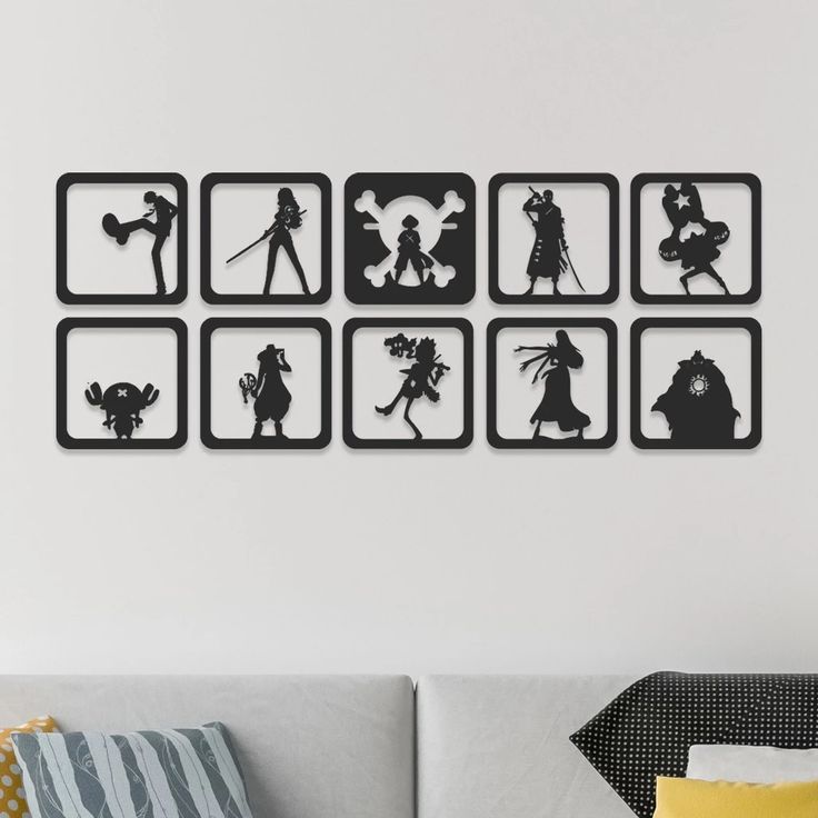 Tableau murale One Piece - Collection des personnages emblématique