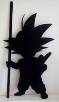 Tableau mural Son Goku enfant - Décoration en bois
