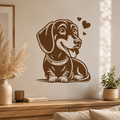 Décoration murale en bois - Chien Teckel