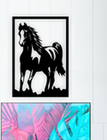 Décoration murale Cheval en bois - Cheval Majestueux