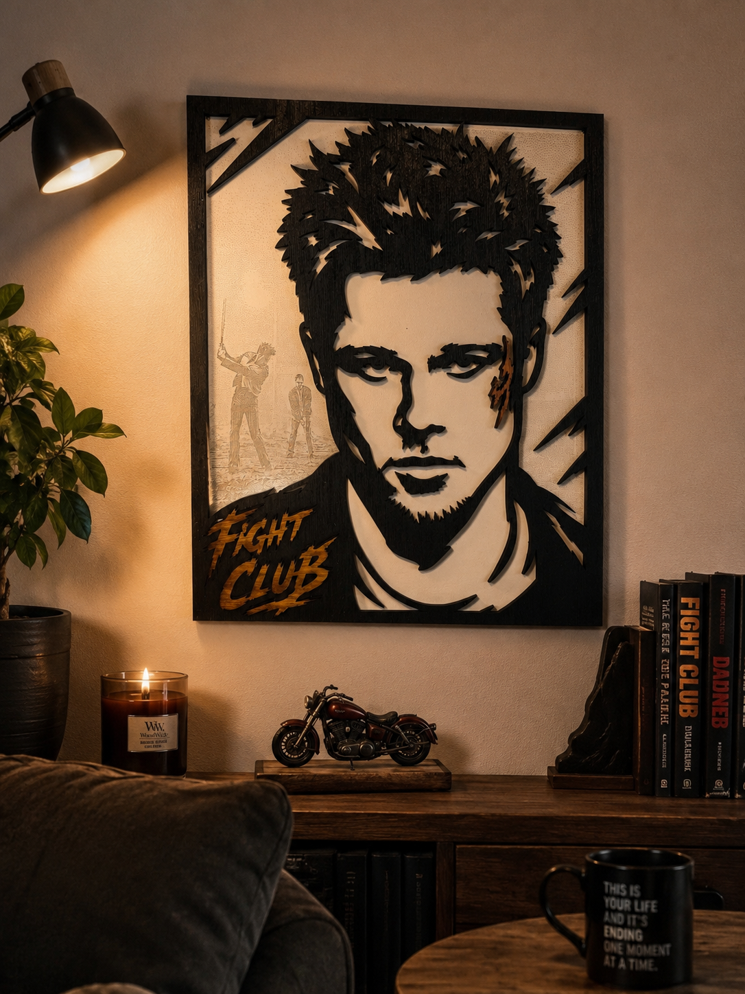 Tableau pochoir personnalisé en bois