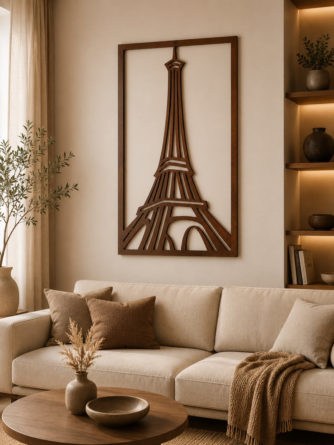 Tour Eiffel Contemporaine – Décoration murale en bois
