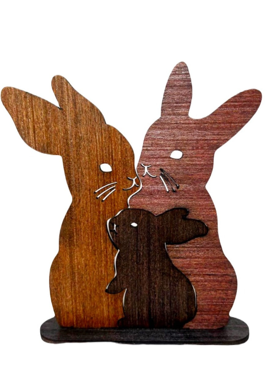 Lapins décoratif en bois