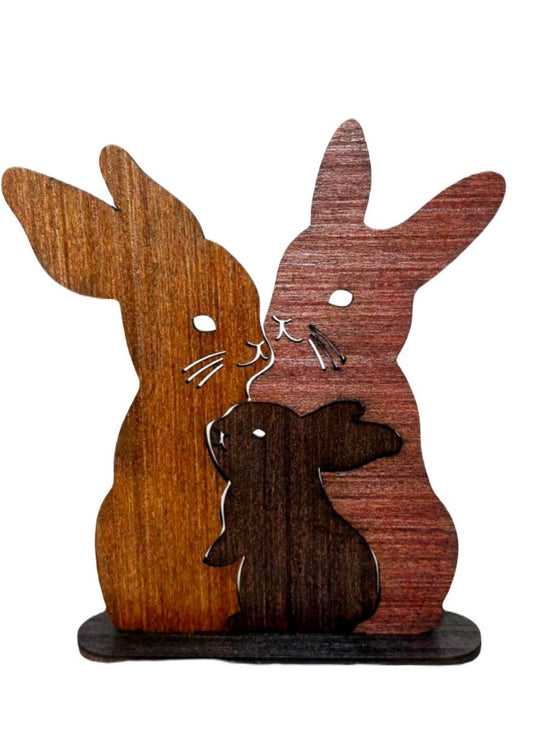 Lapins décoratif en bois
