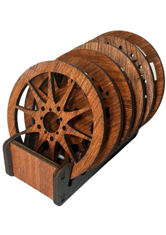 Dessous de verres en forme de roues
