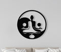 Tableau mural Bouddha Ying Yang - Décoration zen en bois